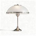 Lampe de bureau en métal et verre opale blanc dimensions 25 x 25 x 40 cm