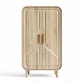 Armoire en bois beige design contemporain dimensions 80 x 40 x 120cm