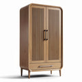 Armoire en bois de chêne avec portes à lamelles 150 x 80 x 200 cm